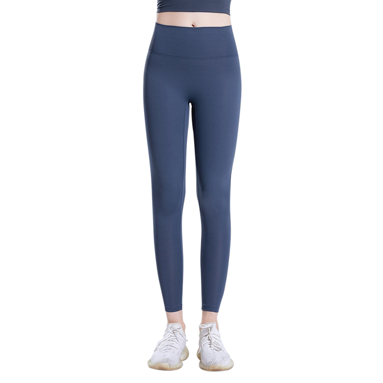 Mallas de compresión para running, yoga y fitness de color liso para mujer, que realzan los glúteos.
